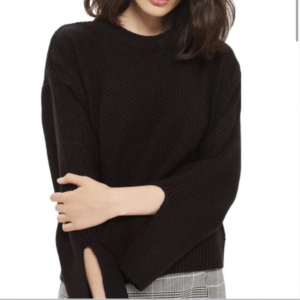 TOPSHOP Flare Sleeve Sweater